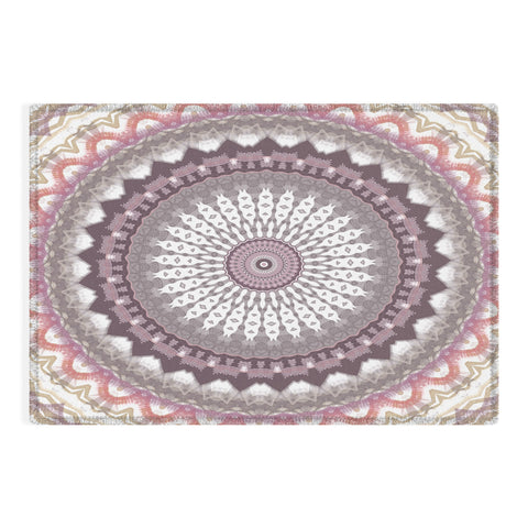 Sheila Wenzel-Ganny Delicate Pink Lavender Mandala Outdoor Rug