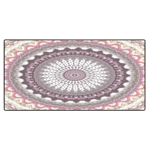 Sheila Wenzel-Ganny Delicate Pink Lavender Mandala Desk Mat