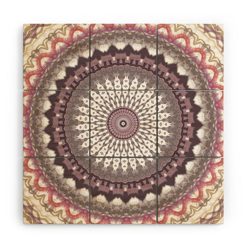 Sheila Wenzel-Ganny Delicate Pink Lavender Mandala Wood Wall Mural