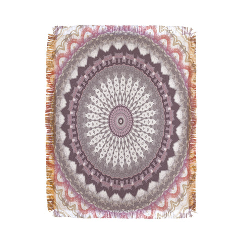 Sheila Wenzel-Ganny Delicate Pink Lavender Mandala Throw Blanket