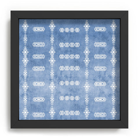 Sheila Wenzel-Ganny Denim Blue Mud Cloth Recessed Framing Square