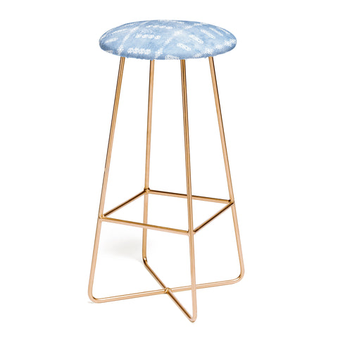 Sheila Wenzel-Ganny Denim Blue Mud Cloth Bar Stool