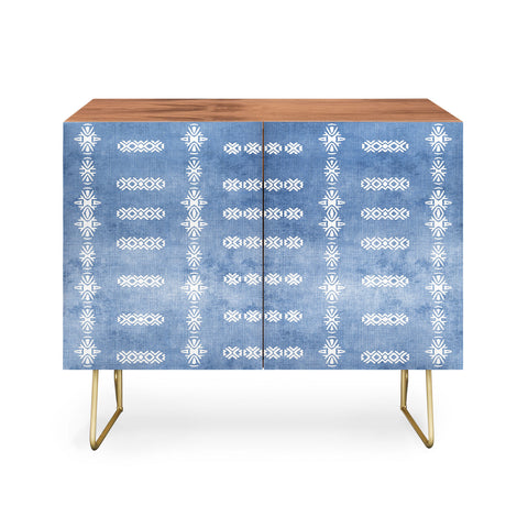 Sheila Wenzel-Ganny Denim Blue Mud Cloth Credenza