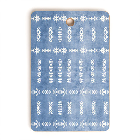 Sheila Wenzel-Ganny Denim Blue Mud Cloth Cutting Board Rectangle