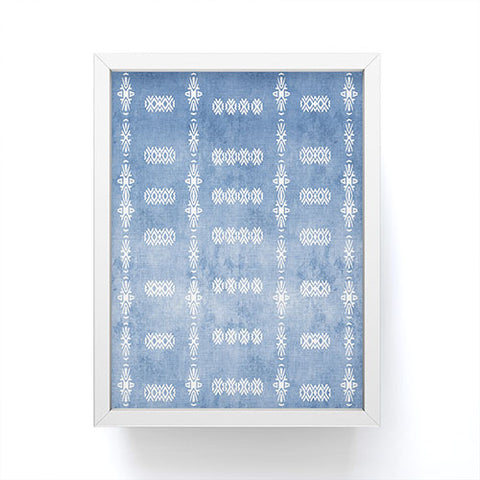 Sheila Wenzel-Ganny Denim Blue Mud Cloth Framed Mini Art Print