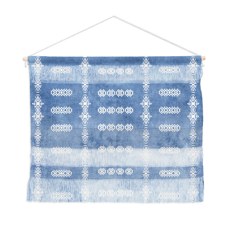 Sheila Wenzel-Ganny Denim Blue Mud Cloth Wall Hanging Landscape