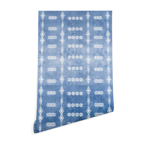 Sheila Wenzel-Ganny Denim Blue Mud Cloth Wallpaper