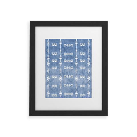 Sheila Wenzel-Ganny Denim Blue Mud Cloth Framed Art Print