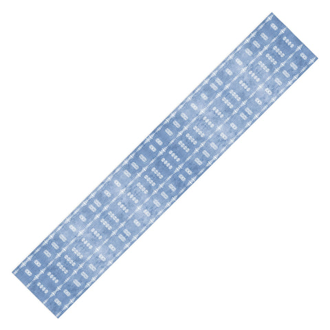 Sheila Wenzel-Ganny Denim Blue Mud Cloth Table Runner