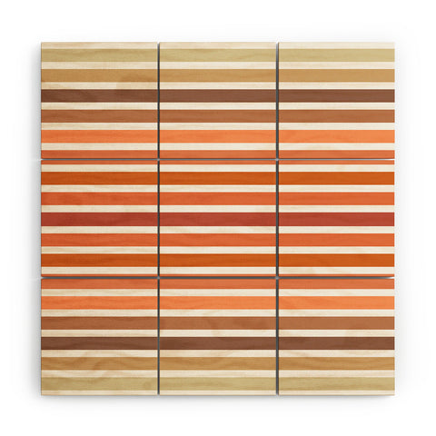 Sheila Wenzel-Ganny Desert Boho Stripes Wood Wall Mural