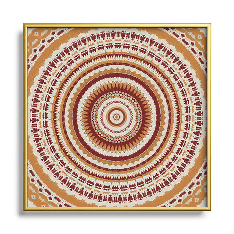 Sheila Wenzel-Ganny Desert Sun Mandala Metal Square Framed Art Print