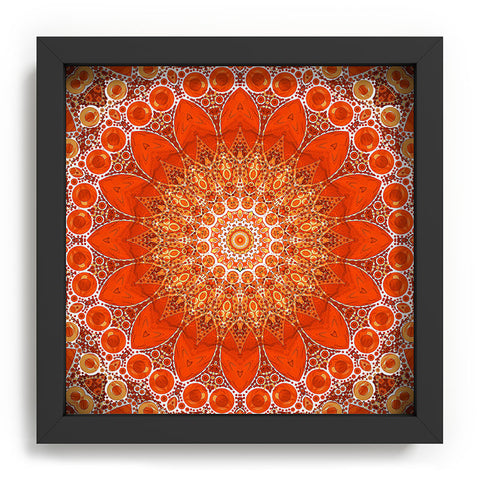 Sheila Wenzel-Ganny Detailed Orange Boho Mandala Recessed Framing Square
