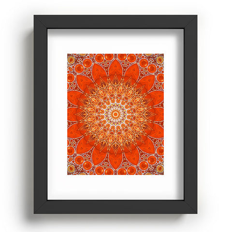 Sheila Wenzel-Ganny Detailed Orange Boho Mandala Recessed Framing Rectangle