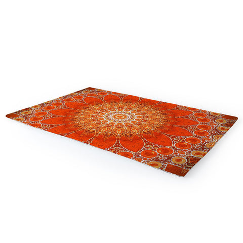 Sheila Wenzel-Ganny Detailed Orange Boho Mandala Area Rug