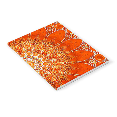 Sheila Wenzel-Ganny Detailed Orange Boho Mandala Notebook