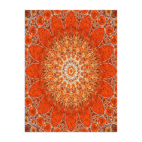 Sheila Wenzel-Ganny Detailed Orange Boho Mandala Puzzle