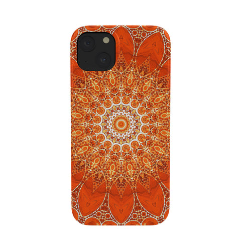 Sheila Wenzel-Ganny Detailed Orange Boho Mandala Phone Case