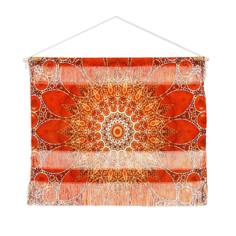 Sheila Wenzel-Ganny Detailed Orange Boho Mandala Wall Hanging Landscape