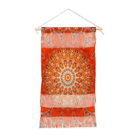 Sheila Wenzel-Ganny Detailed Orange Boho Mandala Wall Hanging Portrait