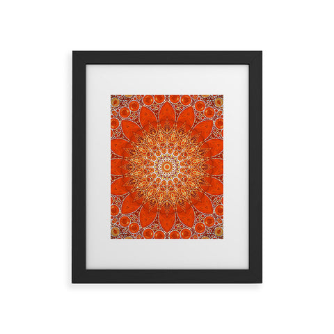 Sheila Wenzel-Ganny Detailed Orange Boho Mandala Framed Art Print