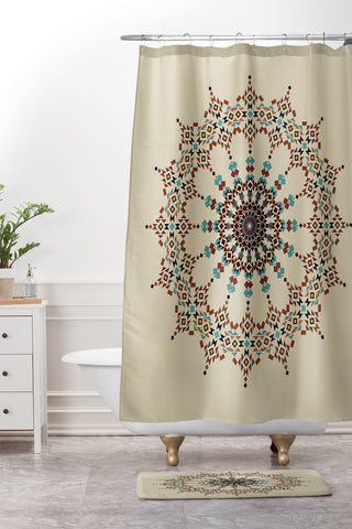 Sheila Wenzel-Ganny Dream Catcher Mandala Shower Curtain And Mat