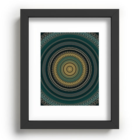 Sheila Wenzel-Ganny Emerald Gold Boho Mandala Recessed Framing Rectangle