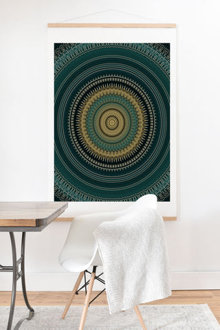 Sheila Wenzel-Ganny Emerald Gold Boho Mandala Art Print And Hanger