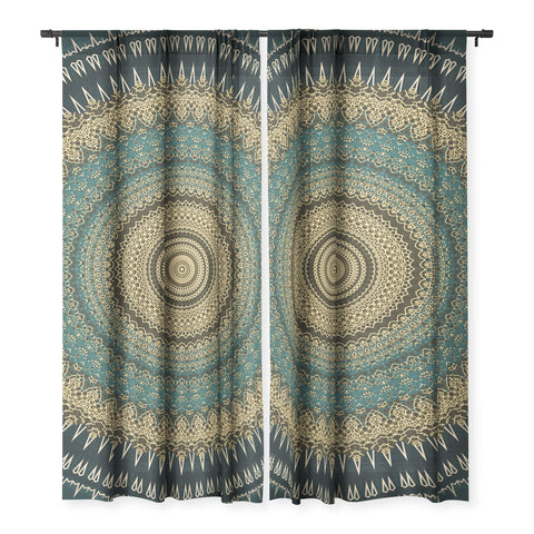 Sheila Wenzel-Ganny Emerald Gold Boho Mandala Sheer Non Repeat