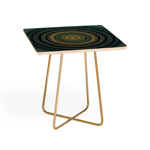 Sheila Wenzel-Ganny Emerald Gold Boho Mandala Side Table
