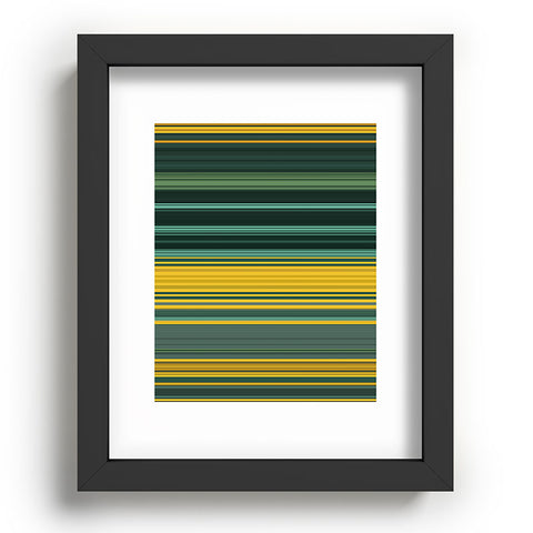 Sheila Wenzel-Ganny Emerald Gold Classic Stripes Recessed Framing Rectangle