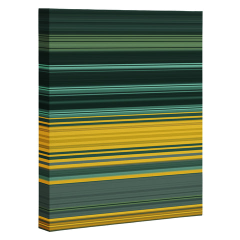 Sheila Wenzel-Ganny Emerald Gold Classic Stripes Art Canvas