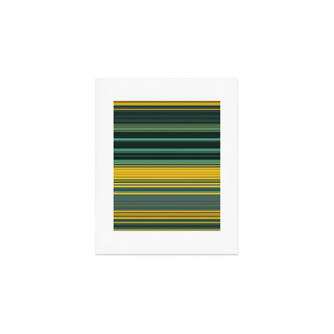 Sheila Wenzel-Ganny Emerald Gold Classic Stripes Art Print