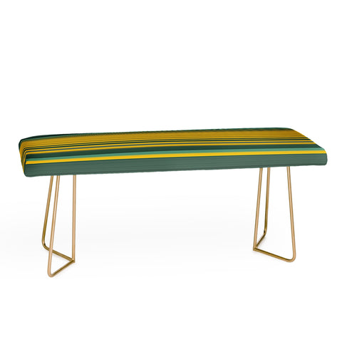 Sheila Wenzel-Ganny Emerald Gold Classic Stripes Bench