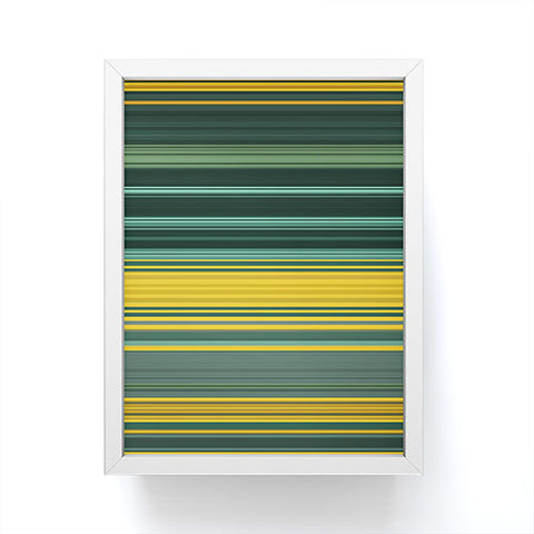 Sheila Wenzel-Ganny Emerald Gold Classic Stripes Framed Mini Art Print