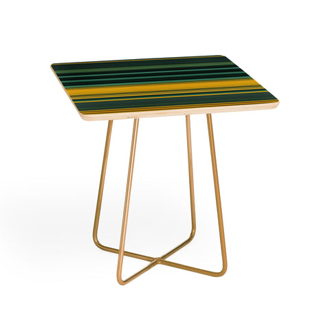 Sheila Wenzel-Ganny Emerald Gold Classic Stripes Side Table