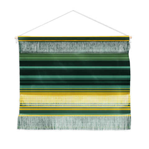Sheila Wenzel-Ganny Emerald Gold Classic Stripes Wall Hanging Landscape