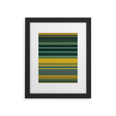 Sheila Wenzel-Ganny Emerald Gold Classic Stripes Framed Art Print