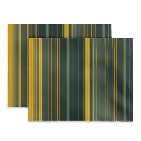 Sheila Wenzel-Ganny Emerald Gold Classic Stripes Placemat