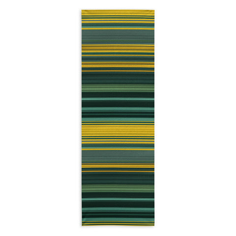 Sheila Wenzel-Ganny Emerald Gold Classic Stripes Yoga Towel