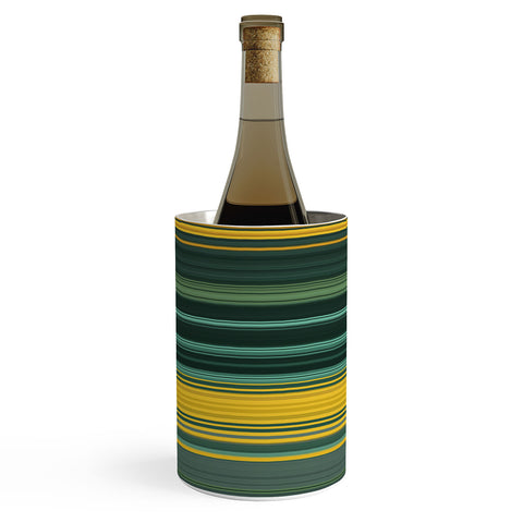 Sheila Wenzel-Ganny Emerald Gold Classic Stripes Wine Chiller