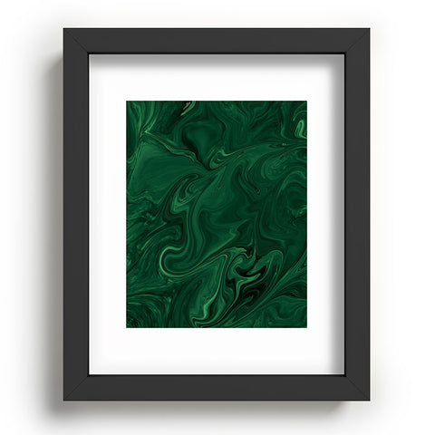 Sheila Wenzel-Ganny Emerald Green Abstract Recessed Framing Rectangle
