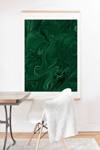 Sheila Wenzel-Ganny Emerald Green Abstract Art Print And Hanger