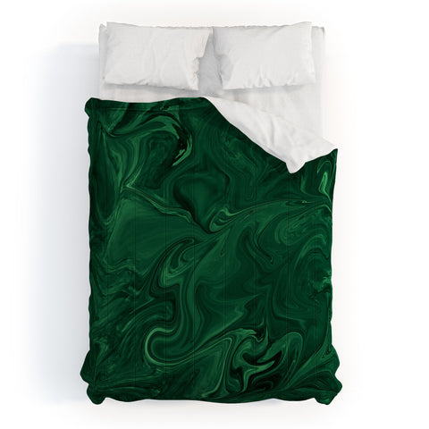 Sheila Wenzel-Ganny Emerald Green Abstract Comforter