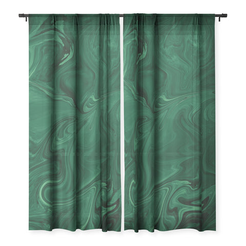 Sheila Wenzel-Ganny Emerald Green Abstract Sheer Non Repeat