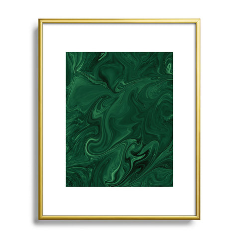 Sheila Wenzel-Ganny Emerald Green Abstract Metal Framed Art Print