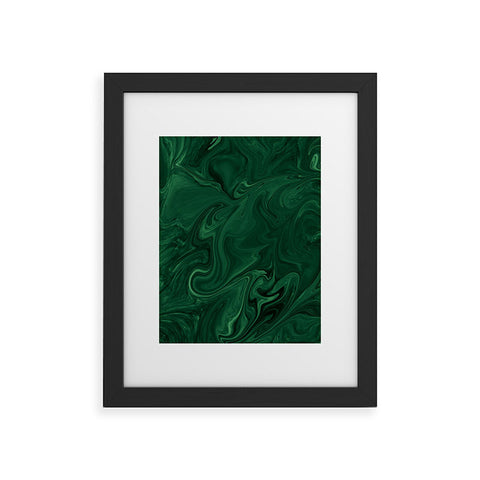 Sheila Wenzel-Ganny Emerald Green Abstract Framed Art Print