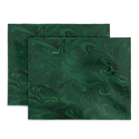 Sheila Wenzel-Ganny Emerald Green Abstract Placemat