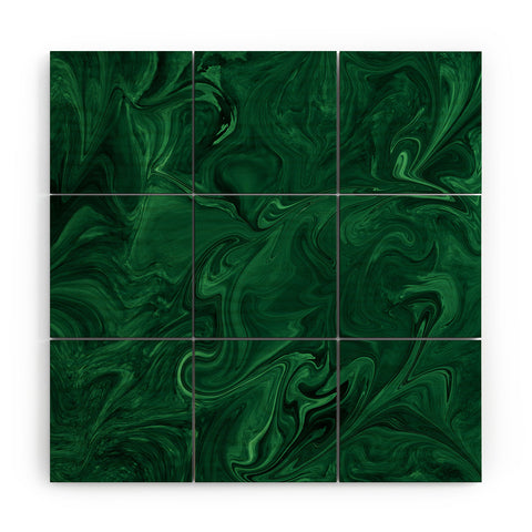 Sheila Wenzel-Ganny Emerald Green Abstract Wood Wall Mural
