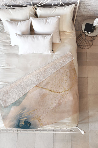 Sheila Wenzel-Ganny Enchanted Brush Strokes Fleece Throw Blanket