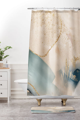 Sheila Wenzel-Ganny Enchanted Brush Strokes Shower Curtain And Mat